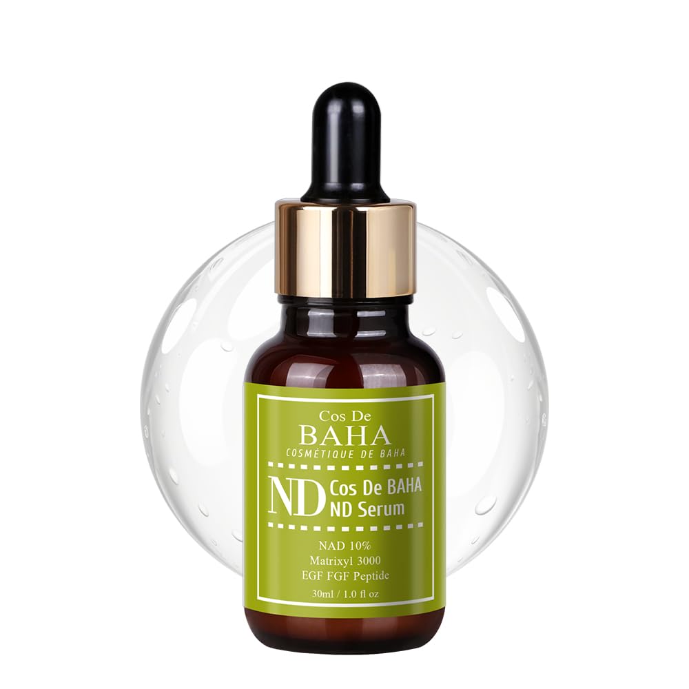 Cos De BAHA Advanced NAD 10% & Matrixyl 3000 Serum 1 Fl Oz – Topical Antioxidant Peptide Face Serum with Hyaluronic Acid (Cosmetic Use Only) (30 ml)