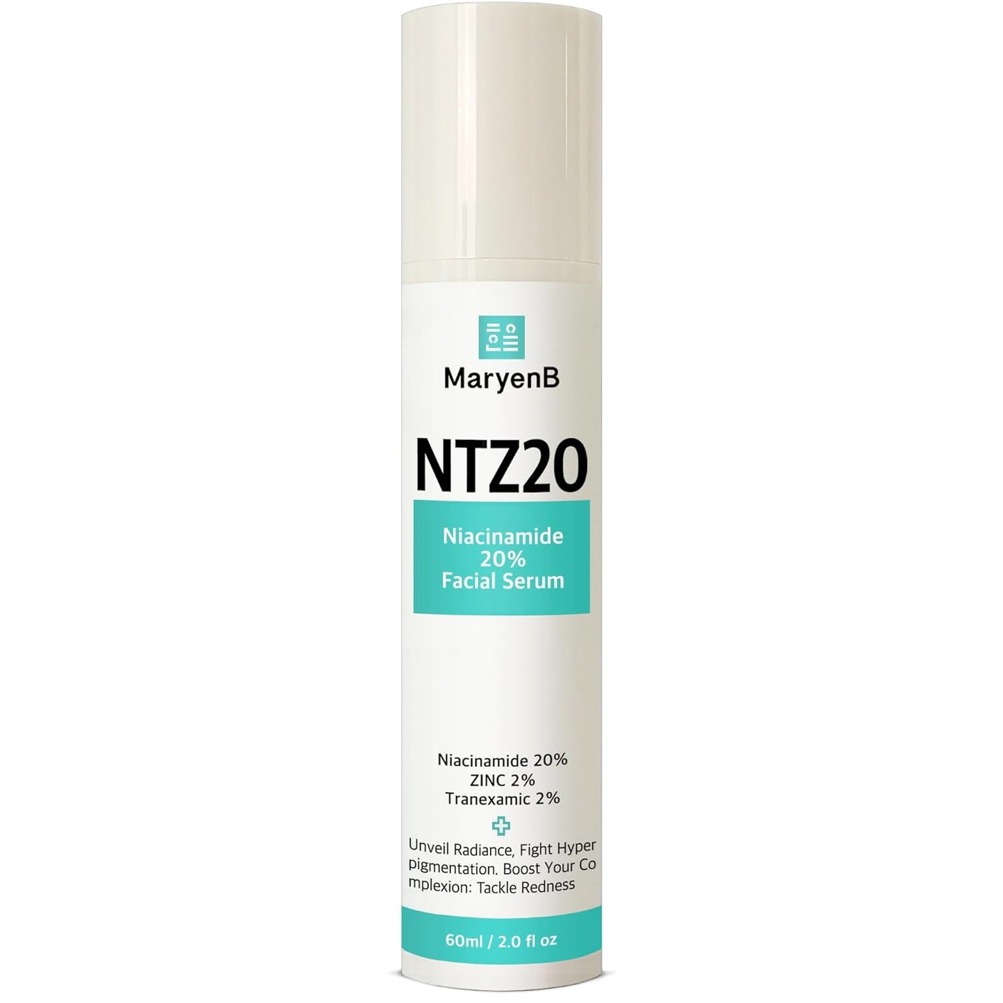 20% Niacinamide + 2% Tranexamic Acid + Zinc PCA Face Serum for Uneven Tone, Pores & Blemish-Prone Skin, Hydrating Facial Serum with Aloe, Green Tea, Hyaluronic Acid, 2 Fl Oz (60ml)