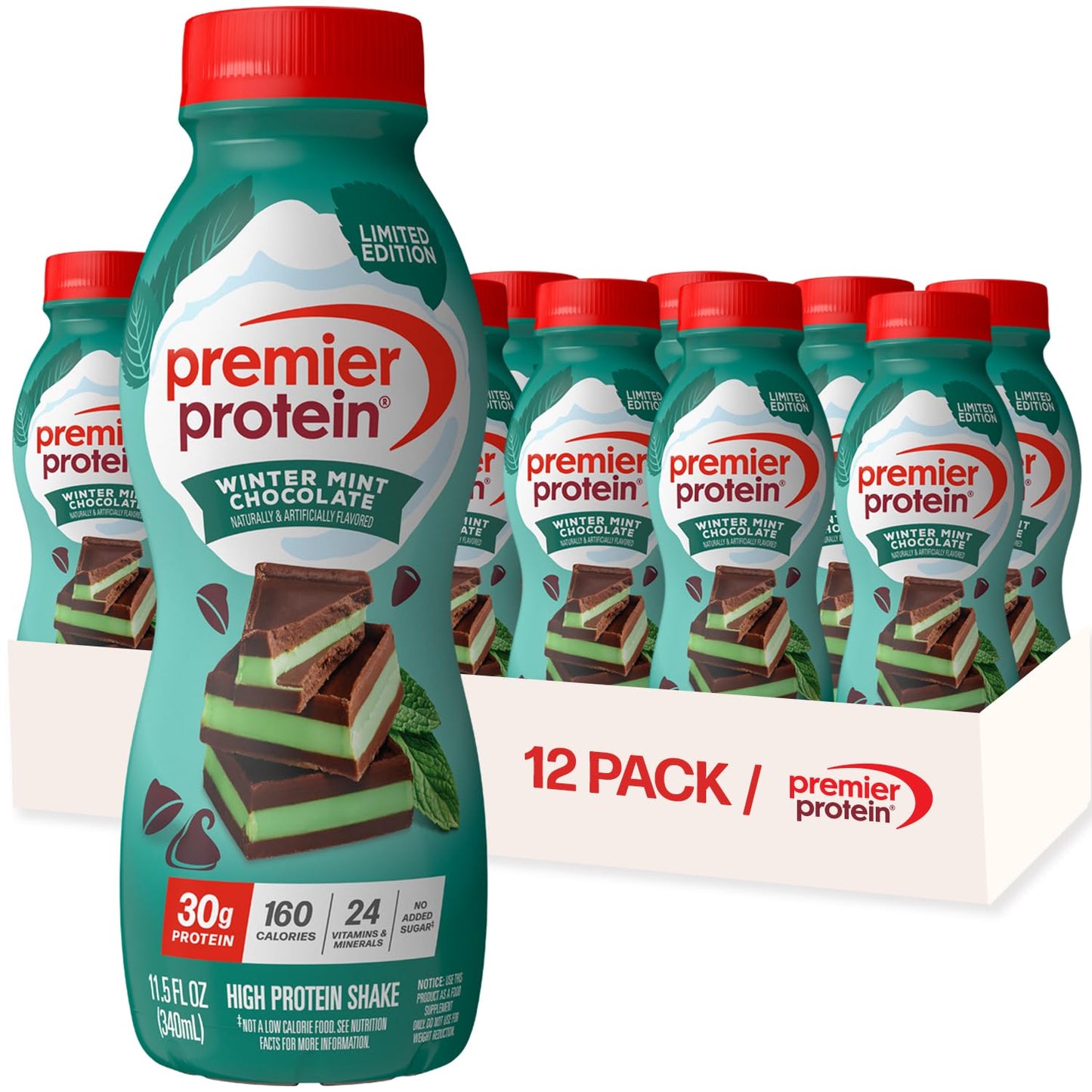 Premier Protein 30g High Protein Shake, Vanilla, 12 Pack | 160 Calories, 24 Vitamins & Minerals, No Added Sugar, Supports Muscle Health, Gluten-Free, 11.5 oz