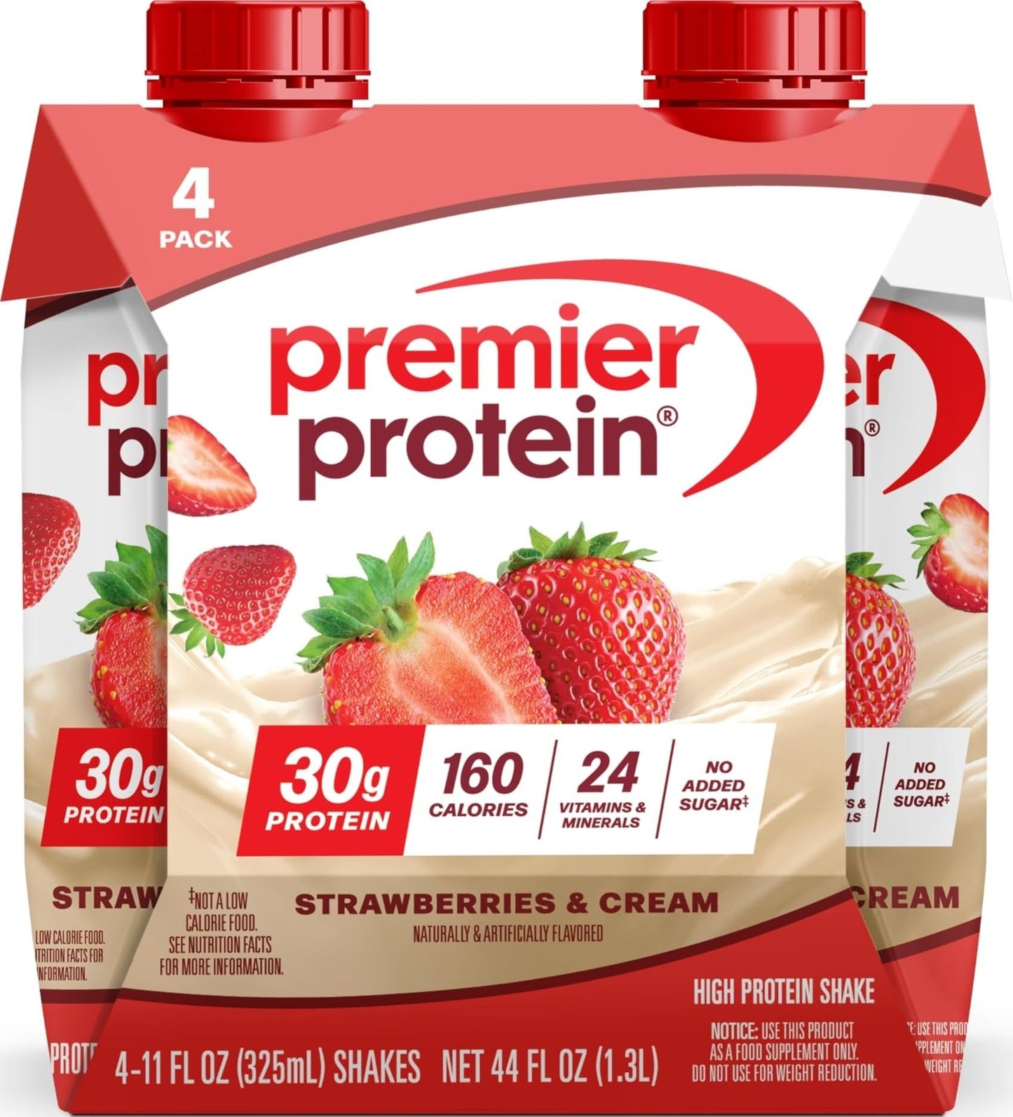 Premier Protein 30g High Protein Shake, Vanilla, 12 Pack | 160 Calories, 24 Vitamins & Minerals, No Added Sugar, Supports Muscle Health, Gluten-Free, 11 oz