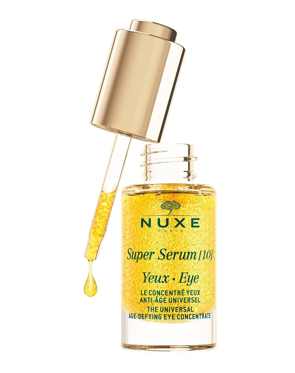 NUXE Super Serum Eye with Hyaluronic Acid and Botanical Caffeine, Anti-Aging Eye Serum, 0.5 fl oz