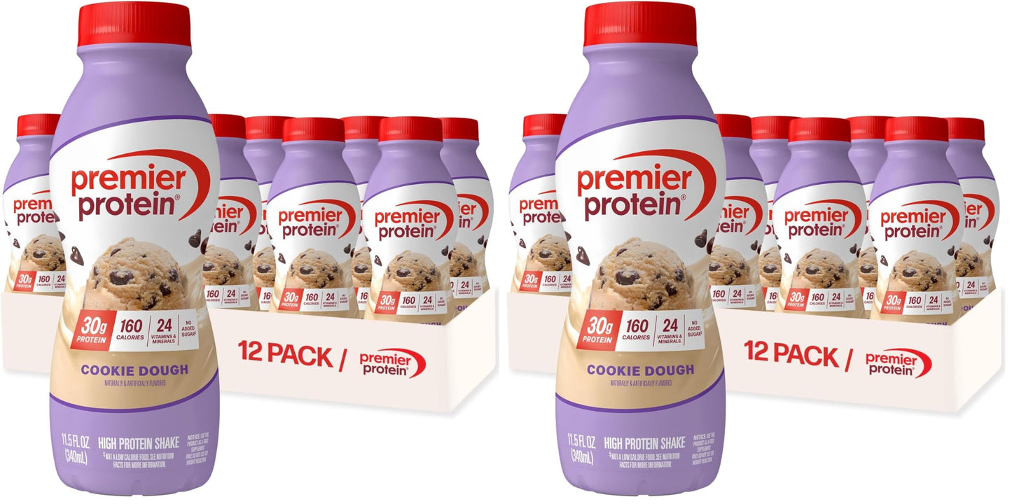 Premier Protein 30g High Protein Shake, Vanilla, 12 Pack | 160 Calories, 24 Vitamins & Minerals, No Added Sugar, Supports Muscle Health, Gluten-Free, 11.5 oz