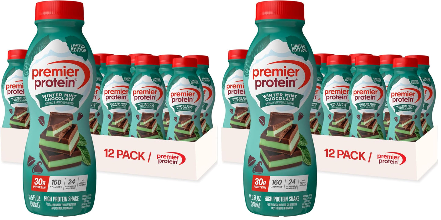 Premier Protein 30g High Protein Shake, Vanilla, 12 Pack | 160 Calories, 24 Vitamins & Minerals, No Added Sugar, Supports Muscle Health, Gluten-Free, 11.5 oz