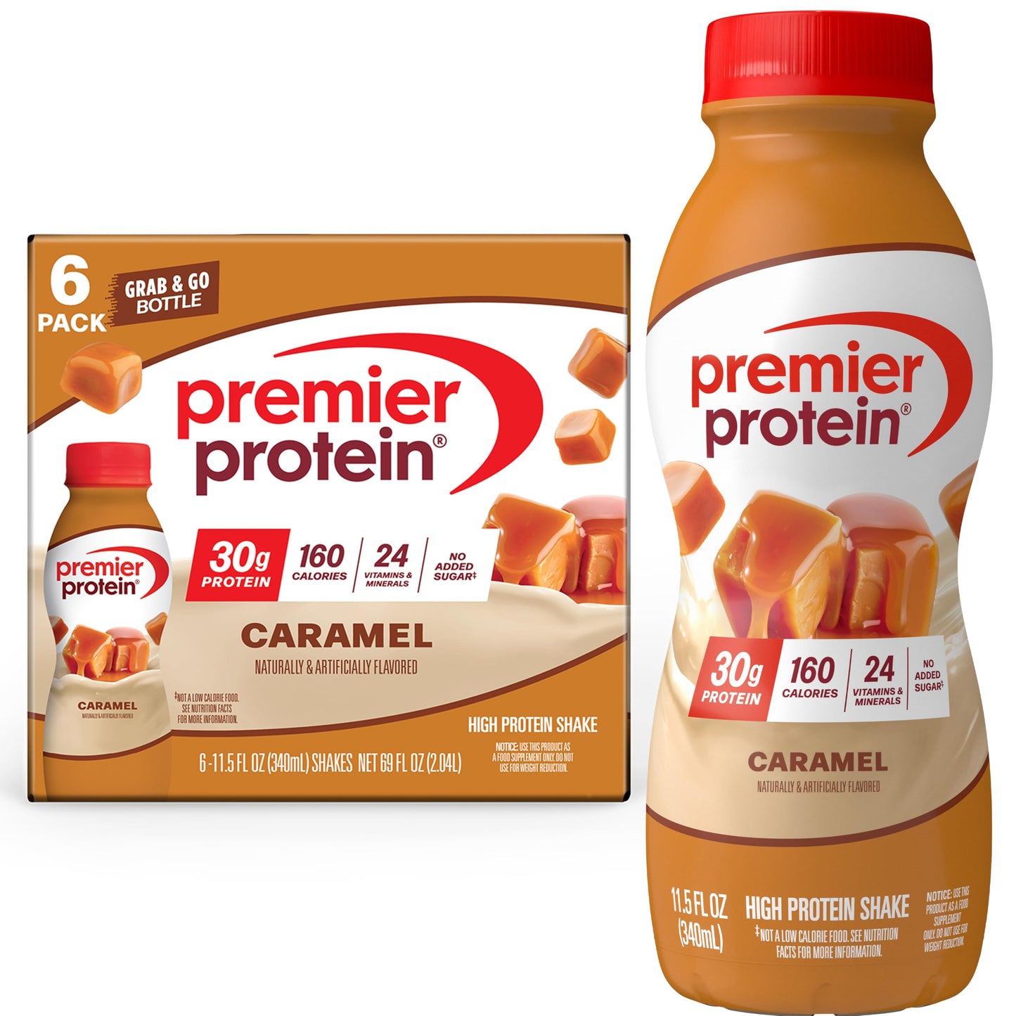 Premier Protein 30g High Protein Shake, Vanilla, 12 Pack | 160 Calories, 24 Vitamins & Minerals, No Added Sugar, Supports Muscle Health, Gluten-Free, 11.5 oz