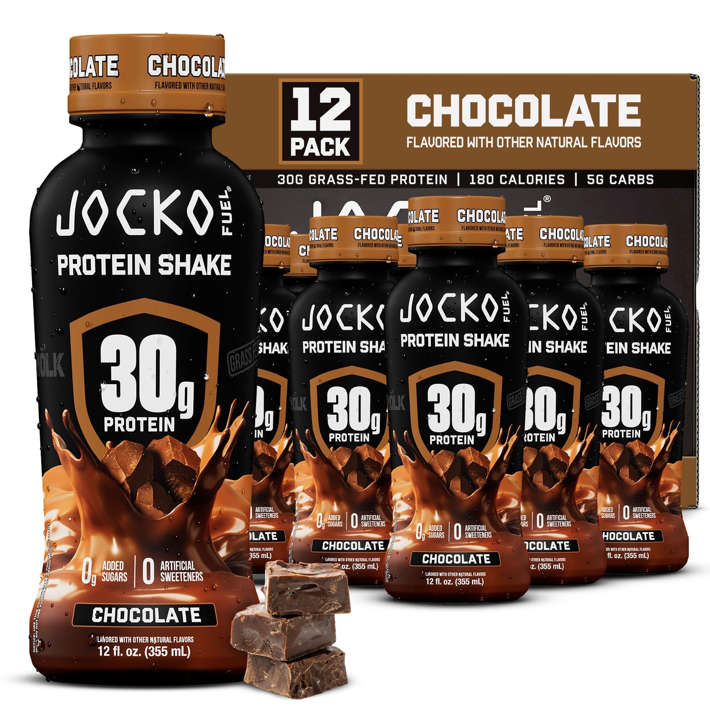 Jocko Mölk 30g Grass Fed Protein Shakes – No Added Sugar Protein Drinks KETO Friendly - Ready to Drink 12 FL Oz (Pack of 12) Fruity Cereal