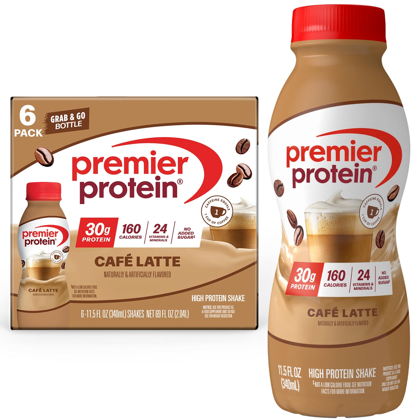 Premier Protein 30g High Protein Shake, Vanilla, 12 Pack | 160 Calories, 24 Vitamins & Minerals, No Added Sugar, Supports Muscle Health, Gluten-Free, 11.5 oz